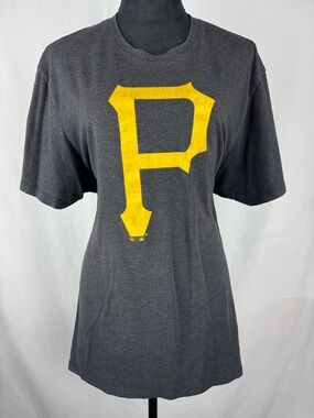 47 Unisex Pittsburg Pirates “P” Gray T-Shirt